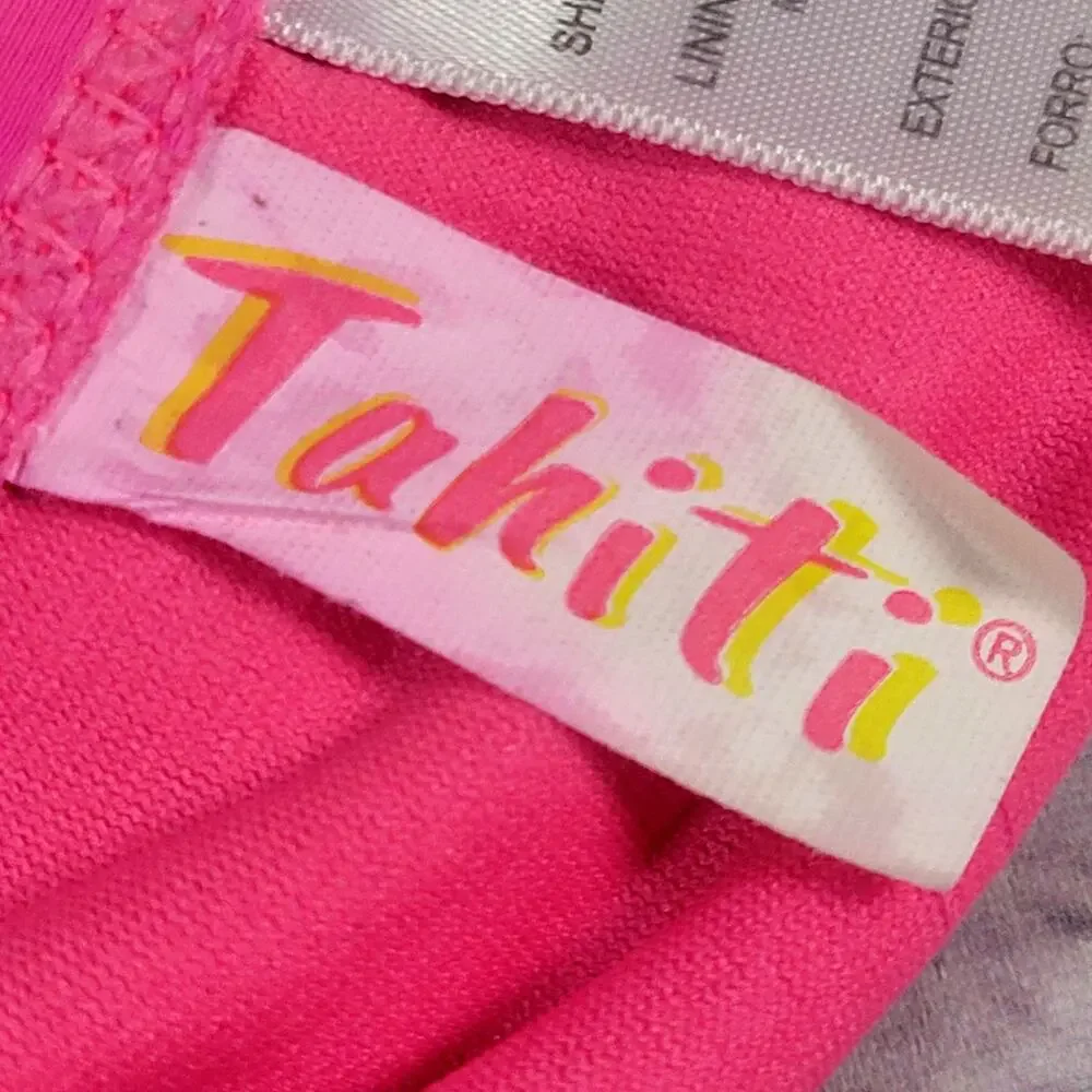 Tahiti Neon Pink Bikini Swimsuit‎ Size S